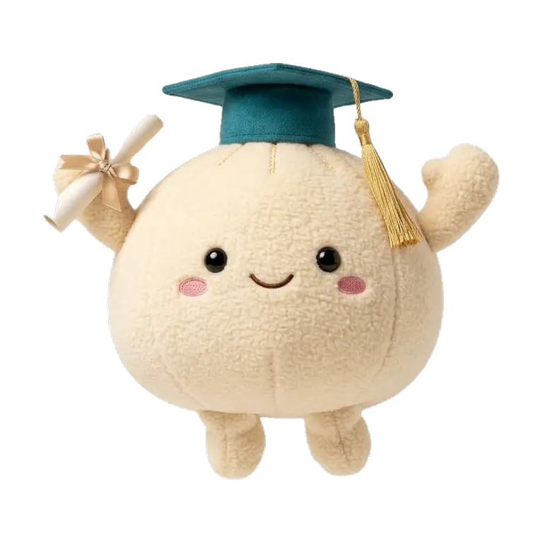Pal the plush mascot jumping and waving cheerfully